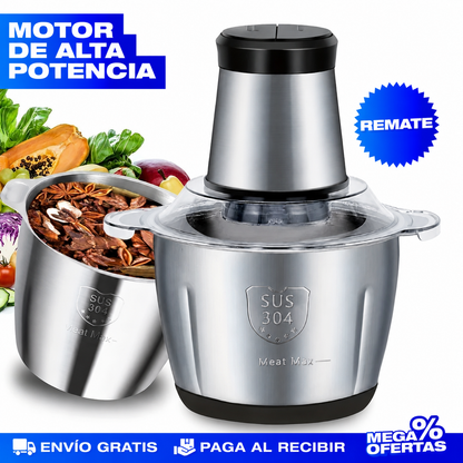 MOLINO PICADOR ELÉCTRICO ACERO INOXIDABLE 🔥2 LITROS🔥 (TAMAÑO GRANDE)