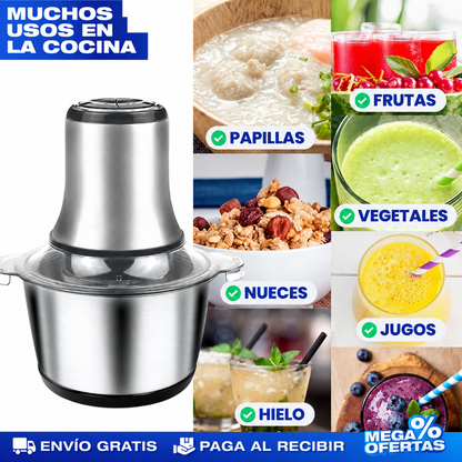 MOLINO PICADOR ELÉCTRICO ACERO INOXIDABLE 🔥2 LITROS🔥 (TAMAÑO GRANDE)